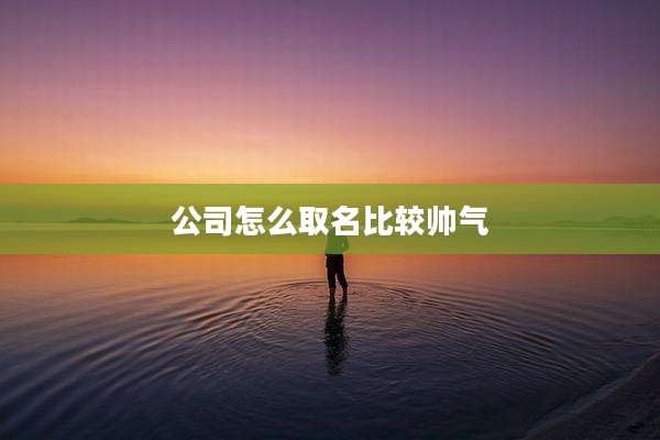 公司怎么取名比较帅气