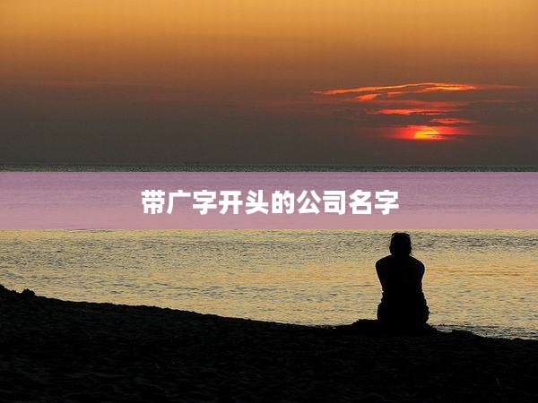 带广字开头的公司名字