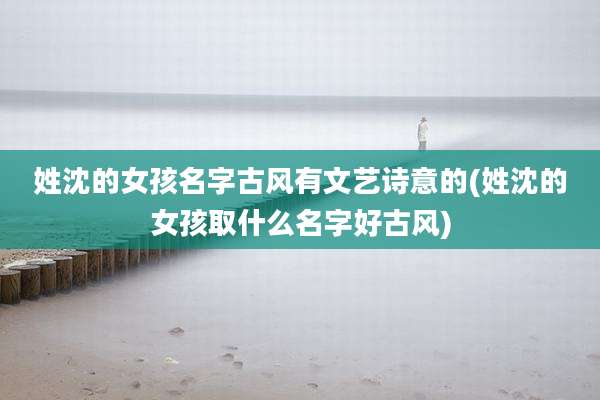 姓沈的女孩名字古风有文艺诗意的(姓沈的女孩取什么名字好古风)