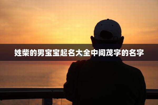 姓柴的男宝宝起名大全中间茂字的名字