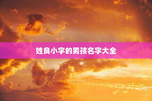 姓良小字的男孩名字大全