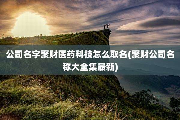 公司名字聚财医药科技怎么取名(聚财公司名称大全集最新)