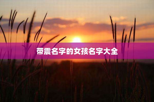 带震名字的女孩名字大全