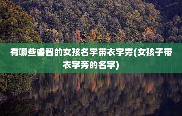 有哪些睿智的女孩名字带衣字旁(女孩子带衣字旁的名字)