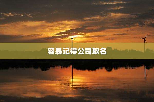 容易记得公司取名
