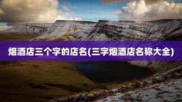 烟酒店三个字的店名(三字烟酒店名称大全)