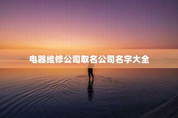 电器维修公司取名公司名字大全