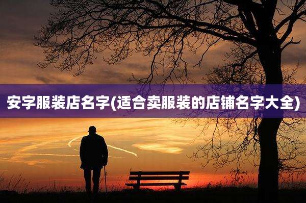 安字服装店名字(适合卖服装的店铺名字大全)