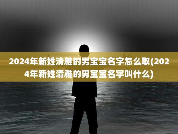 2024年新姓清雅的男宝宝名字怎么取(2024年新姓清雅的男宝宝名字叫什么)