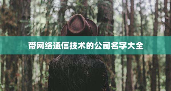 带网络通信技术的公司名字大全