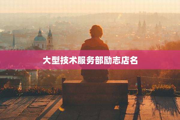 大型技术服务部励志店名