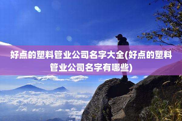 好点的塑料管业公司名字大全(好点的塑料管业公司名字有哪些)
