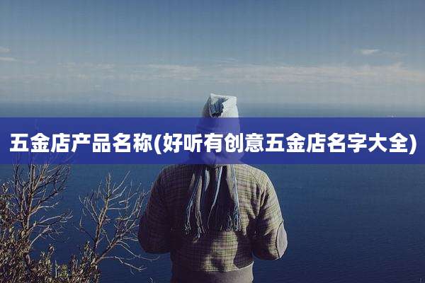 五金店产品名称(好听有创意五金店名字大全)