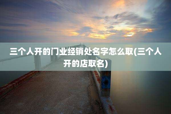 三个人开的门业经销处名字怎么取(三个人开的店取名)