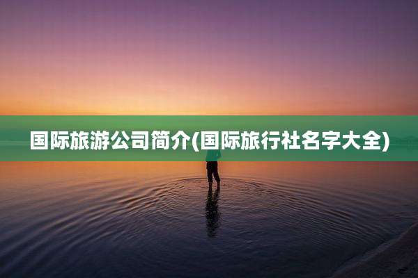 国际旅游公司简介(国际旅行社名字大全)