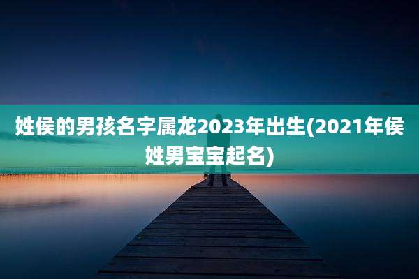 姓侯的男孩名字属龙2023年出生(2021年侯姓男宝宝起名)