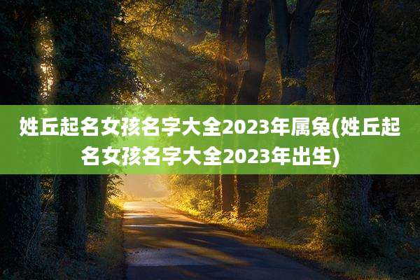 姓丘起名女孩名字大全2023年属兔(姓丘起名女孩名字大全2023年出生)
