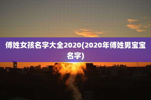 傅姓女孩名字大全2020(2020年傅姓男宝宝名字)