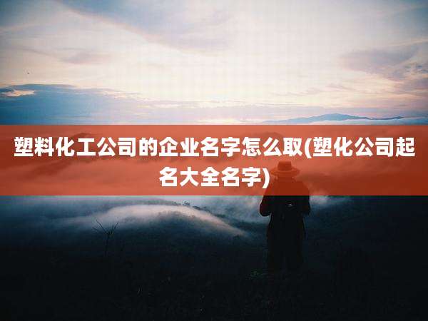 塑料化工公司的企业名字怎么取(塑化公司起名大全名字)