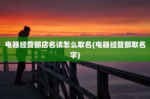 电器经营部店名该怎么取名(电器经营部取名字)