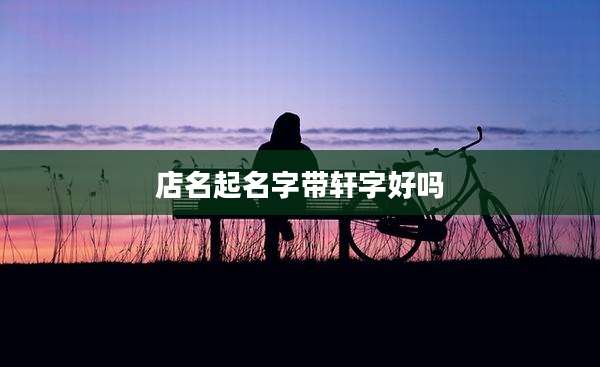 店名起名字带轩字好吗