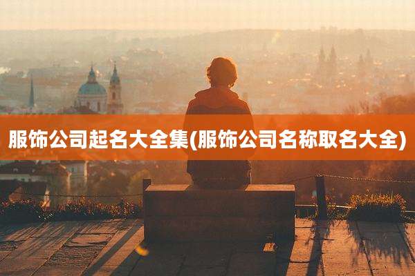服饰公司起名大全集(服饰公司名称取名大全)