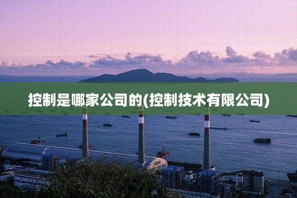 控制是哪家公司的(控制技术有限公司)