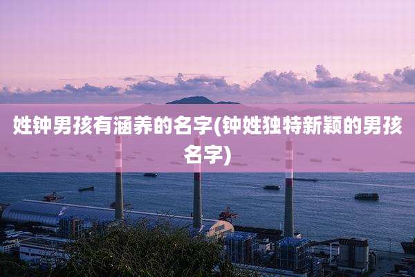 姓钟男孩有涵养的名字(钟姓独特新颖的男孩名字)