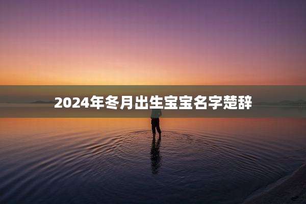 2024年冬月出生宝宝名字楚辞