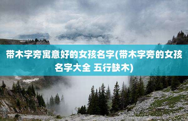 带木字旁寓意好的女孩名字(带木字旁的女孩名字大全 五行缺木)