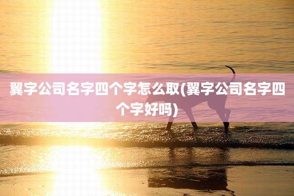 翼字公司名字四个字怎么取(翼字公司名字四个字好吗)