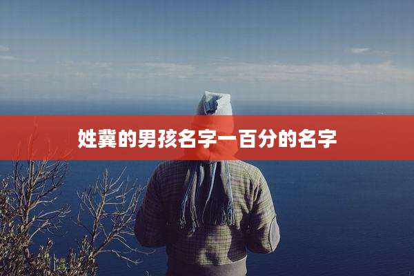 姓冀的男孩名字一百分的名字