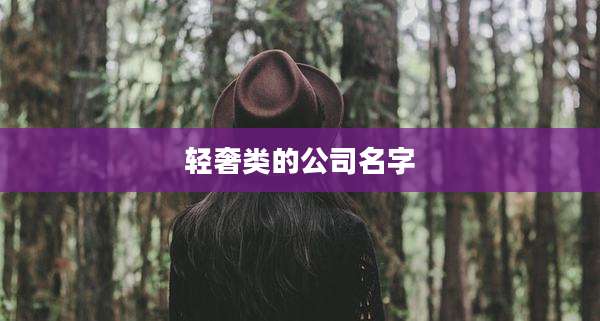 轻奢类的公司名字