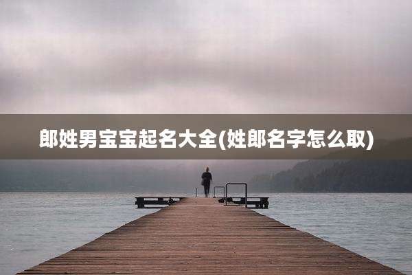 郎姓男宝宝起名大全(姓郎名字怎么取)