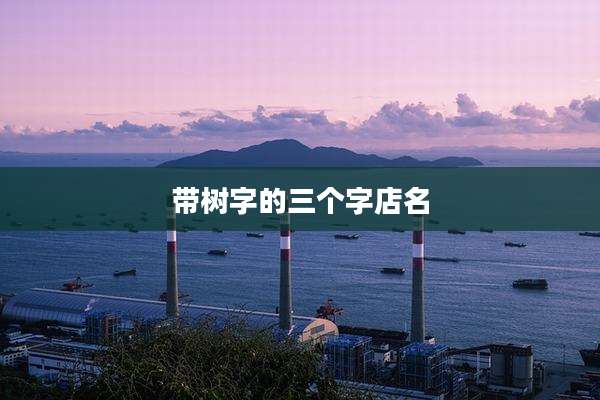 带树字的三个字店名