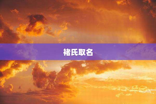 褚氏取名
