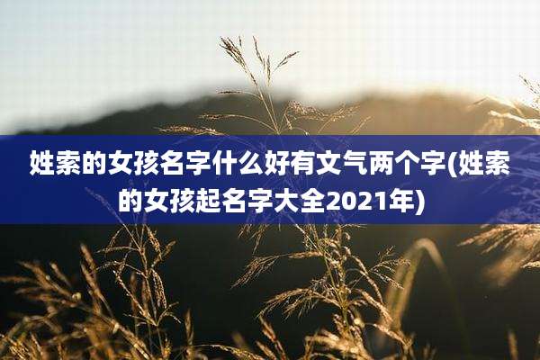 姓索的女孩名字什么好有文气两个字(姓索的女孩起名字大全2021年)