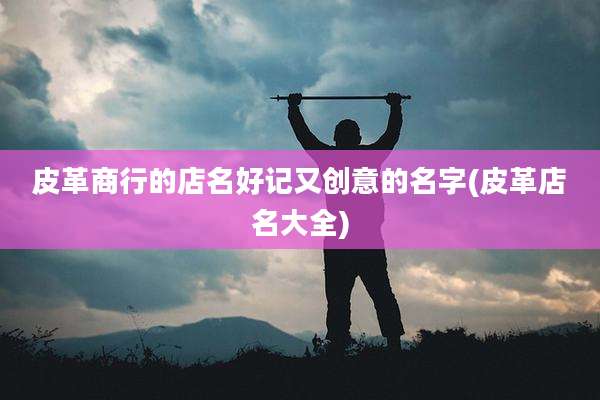 皮革商行的店名好记又创意的名字(皮革店名大全)