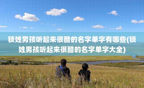 锁姓男孩听起来很酷的名字单字有哪些(锁姓男孩听起来很酷的名字单字大全)