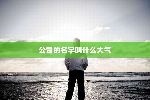 公司的名字叫什么大气