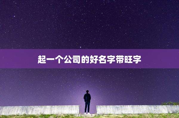 起一个公司的好名字带旺字