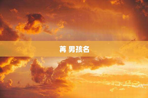 苒 男孩名