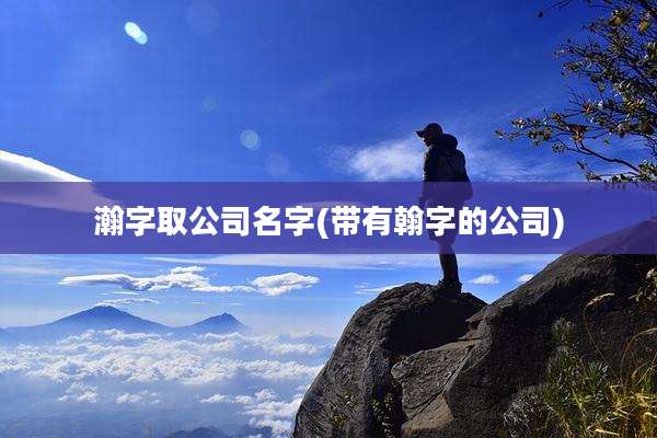 瀚字取公司名字(带有翰字的公司)