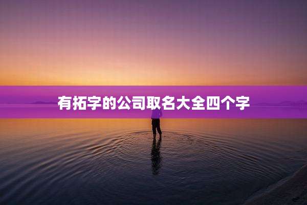 有拓字的公司取名大全四个字
