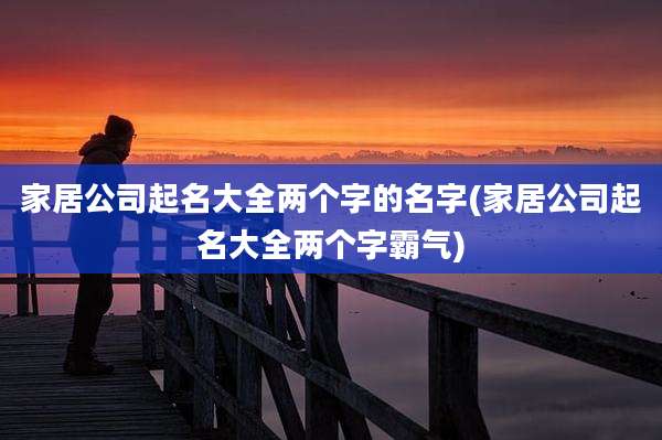 家居公司起名大全两个字的名字(家居公司起名大全两个字霸气)
