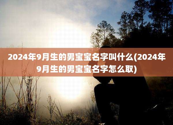 2024年9月生的男宝宝名字叫什么(2024年9月生的男宝宝名字怎么取)