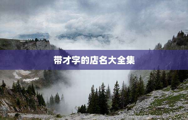 带才字的店名大全集
