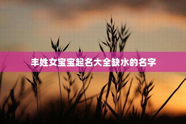 丰姓女宝宝起名大全缺水的名字