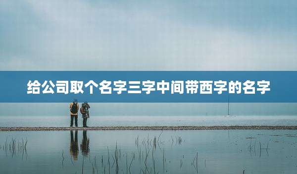 给公司取个名字三字中间带西字的名字