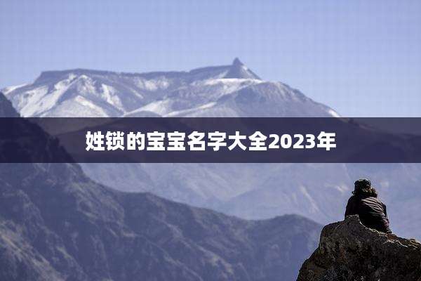 姓锁的宝宝名字大全2023年
